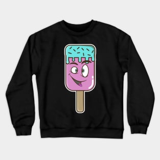 Funny Ice Pop Ice Cream Face Crewneck Sweatshirt